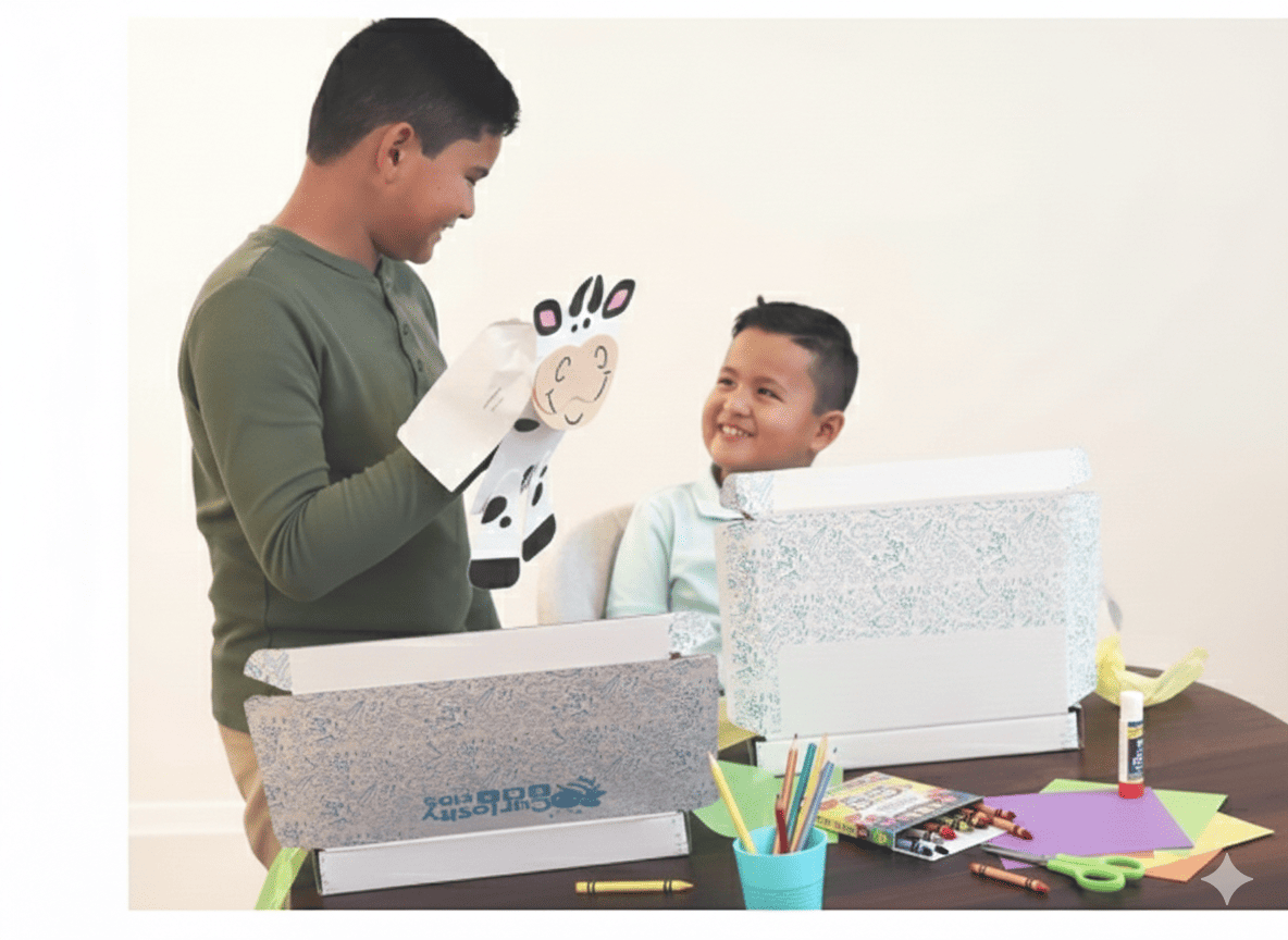 Kids engaging with Curiosity Box