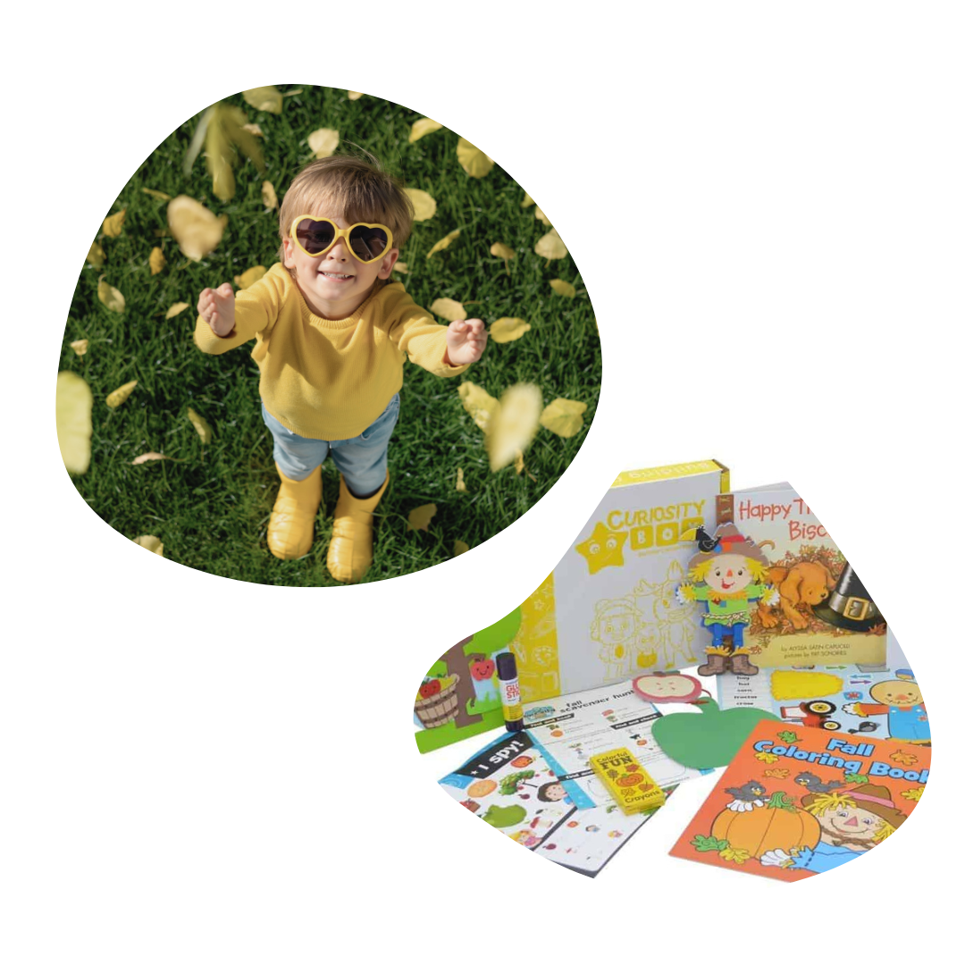 Fall themed craft and activity box for kids