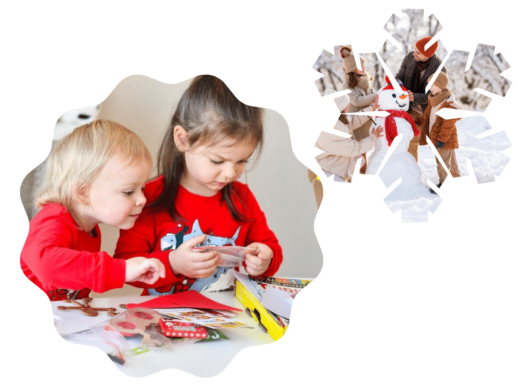 Winter and Christmas themed craft and activity box for kids