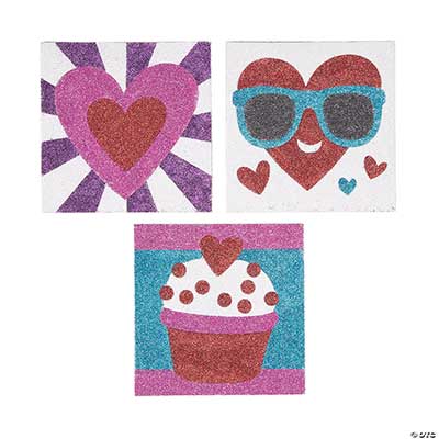 Valentine glitter and crafts set activity